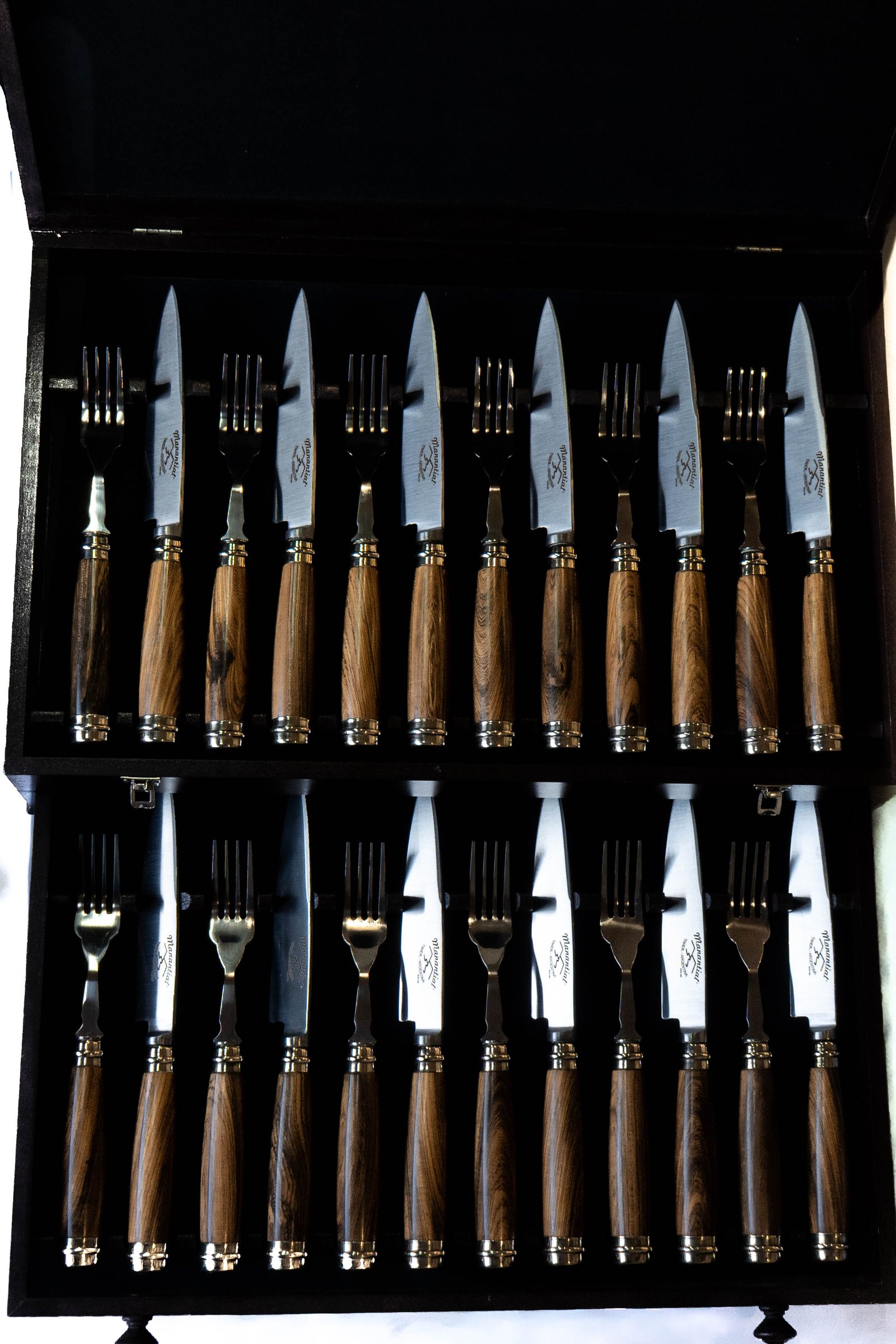 Set 24 piezas — Madera y alpaca
